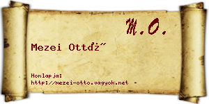 Mezei Ottó névjegykártya
