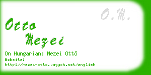 otto mezei business card